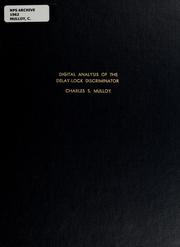 Cover of: Digital Analysis of the Delay- Lock Discriminator