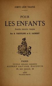 Cover of: Pour les enfants