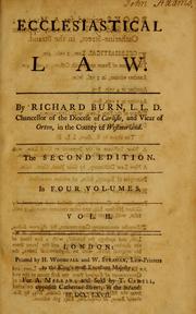 Cover of: Ecclesiastical law