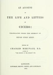 Cover of: An account of the life and letters of Cicero | Bernhard Rudolf Abeken