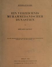 Cover of: Ein Verzeichnis muhammedanischer Dynastien