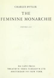 Cover of: The feminine monarchie