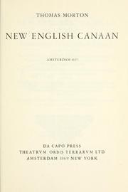 Cover of: New English Canaan