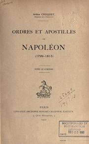 Cover of: Ordres et apostilles (1799-1815)