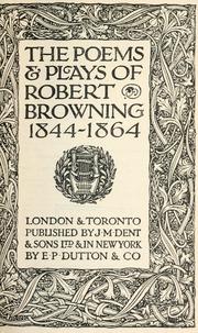 Cover of: Poems and plays | Robert Browning