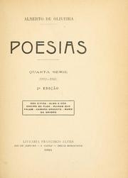 Cover of: Poesias by Oliveira, Alberto de