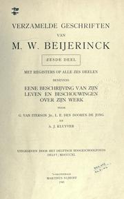 Cover of: Verzamelde geschriften by M. W. Beijerinck