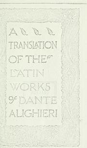 Cover of A translation of the Latin works