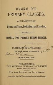 Cover of: Hymnal for primary classes... by Edwin W. Rice