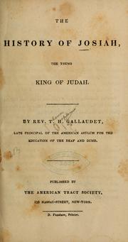 Cover of: The history of Josiah by Thomas Hopkins Gallaudet