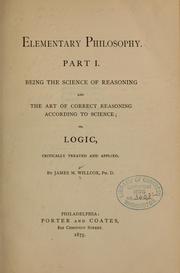 Cover of: Elementary philosophy