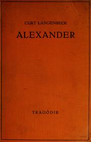 Cover of: Alexander by Curt Langenbeck