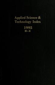 Cover of: Applied science & technology index