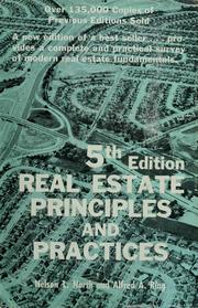 Cover of: Real estate principles and practices. by Nelson L. North
