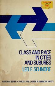 Cover of: Class and race in cities and suburbs