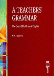 Cover of: Teacher's Grammar by R.A. Close