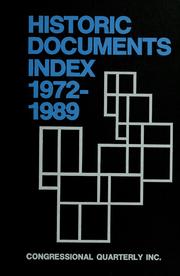 Cover of: Historic documents index, 1972-1995. by 