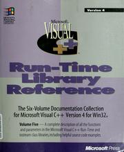 Cover of: Microsoft Visual C++: development system for Windows 95 and Windows NT, version 4