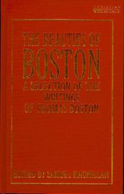 Cover of: Beauties of Thomas Boston by 