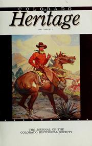 Cover of: Colorado heritage: the journal of the Colorado Historical Society