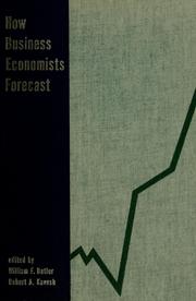 Cover of: How business economists forecast