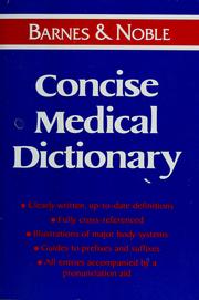 Cover of: Barnes & Noble concise medical dictionary