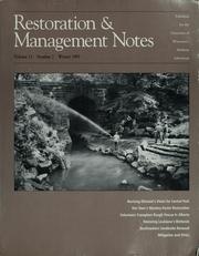 Restoration & management notes by University of Wisconsin--Madison. Arboretum