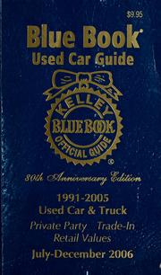 Cover of: Used car guide by Kelley Blue Book Co