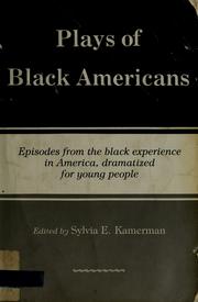 Cover of: Plays of Black Americans | 