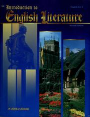 Cover of: Introduction to English literature