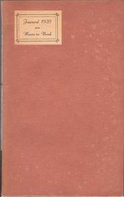 Cover of: Journaal 1939 by Menno ter Braak