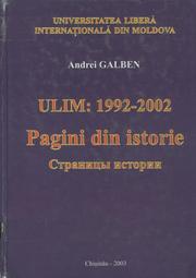 Cover of: Untitled: ULIM: 1992-2002. Pagini din istorie: Страницы истории