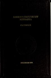 Cover of: Revised statutes of Nebraska: Cross reference tables