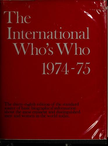 The International who's who, 1995-96 by 