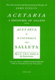 Cover of: Acetaria, a Discourse of Sallets by John Evelyn