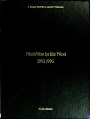 Cover of: Who's who in the West by 