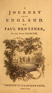 Cover of: A journey into England