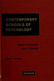 Cover of: Contemporary schools of psychology by Robert Sessions Woodworth