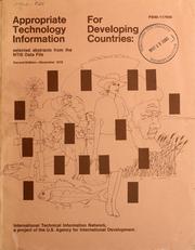 Cover of: Appropriate technology information for developing countries: selected abstracts from the NTIS data file