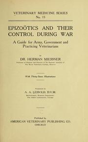 Cover of: Epizoötics and their control during war by Hermann Miessner