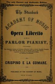 Cover of: Crispino e la comare =: The cobbler and the fairy : an opera in three acts