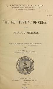 Cover of: The Fat Testing of Cream | Ginny Weissman