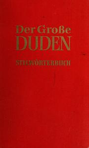 Cover of: Duden Stilwörterbuch der deutschen Sprache. by 