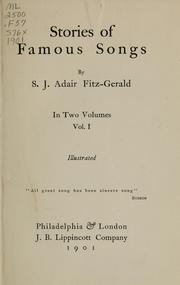 Cover of: Stories of famous songs by Shafto Justin Adair Fitzgerald