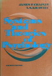 Cover of: Systems and theories of psychology