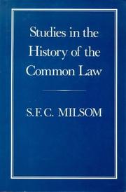 Cover of: Studies in the history of the common law