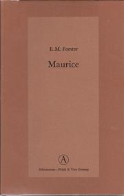 Cover of: Maurice by E.M. Forster ; vert. door Theo Kars