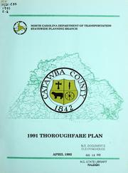 Cover of: Thoroughfare plan for Catawba County, North Carolina