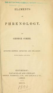 Cover of: Elements of phrenology by George Combe, George Combe