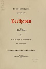 Cover of: Beethoven.: Mit vier Beilagen und 63 Abbildungen.